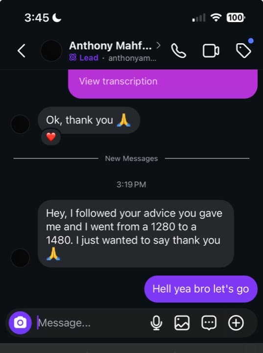 1500 Blueprint student testimonial